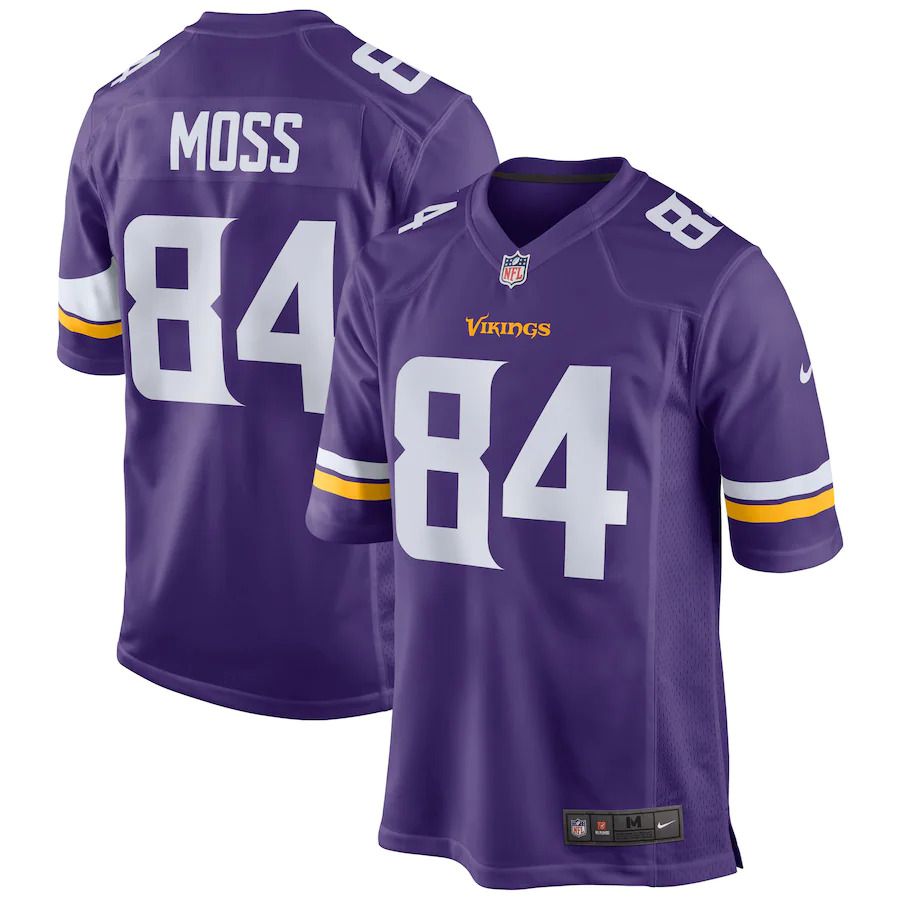 Men Minnesota Vikings #84 Randy Moss Nike Purple Retired Player Game NFL Jersey